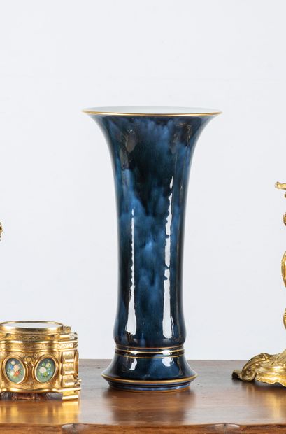 SEVRES
Vase en porcelaine bleu spongieux...