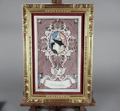 Canivet with rich foliage decoration featuring...