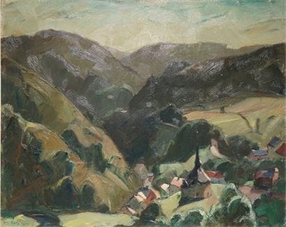 RATY Albert, 1889-1970
Ardennes landscape,...