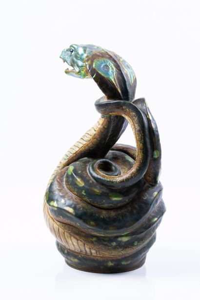 Vilmos ZSOLNAY à PECS (1840-1900)
Serpent,...