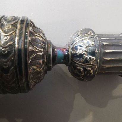 FLAMBEAU ET BOBECHE in silver (950). PARIS,...