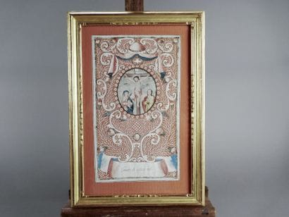 Canivet depicting Christ on the Cross with...