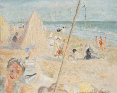 CLAIRIN Pierre Eugène, 1897-1980
Beach scene
oil...