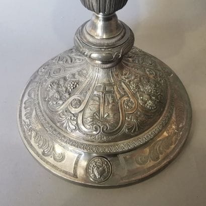 Silver CALICE, gilt silver bowl (950). PARIS,...