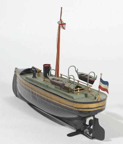 HELLER et COUDRAY Bateau Jouet Canonnière...