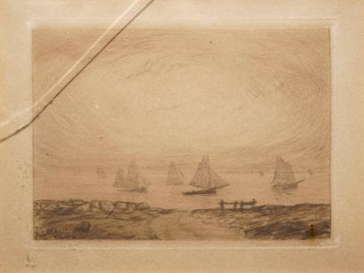 FRELAUT Jean, 1879-1954
Navy, sailboats
etching...