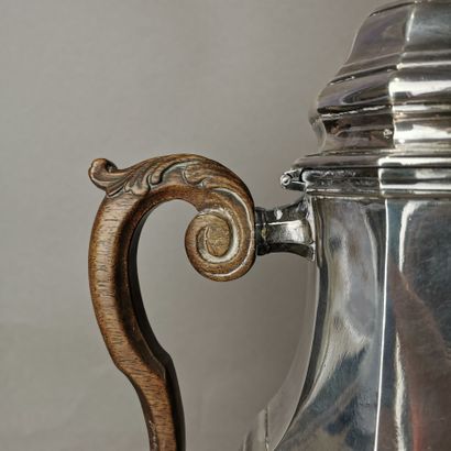 CHOCOLATIERE in silver. TOURNAI (Belgium),...