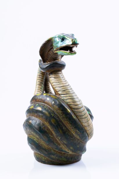 Vilmos ZSOLNAY à PECS (1840-1900)
Serpent,...