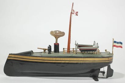 HELLER et COUDRAY Bateau Jouet Canonnière...