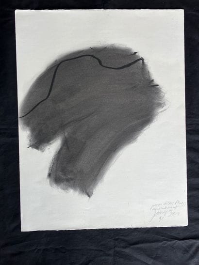 Janos BER 1937-2021 
Charcoal signed lower...