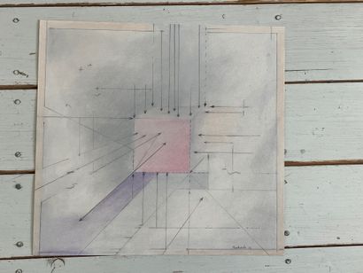 Nissim MERKADO born 1935 
Drawing signed...