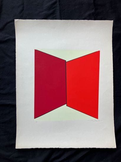 Richard MORTENSEN 1910-1993 
Color silkscreen...