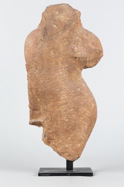 Apsara. Acephalous statue representing a...