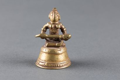 Representation of the Goddess Annapurna seated...