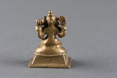Representation of the Goddess Durga seated...