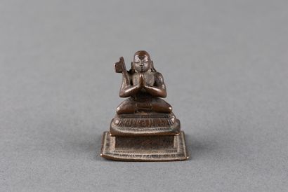 Male Vichnu deity depicted standing on a...