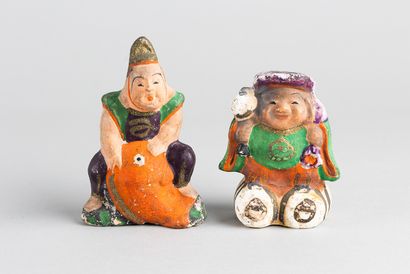 Two statuettes representing two of the seven...