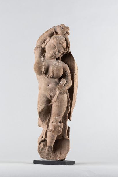 Apsara. Celestial dancer depicted standing...