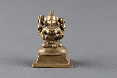 Representation of the Goddess Durga seated...