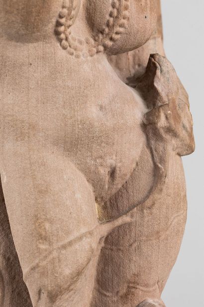 Apsara. Celestial dancer depicted standing...