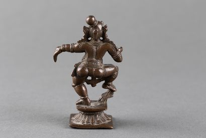 Vishnu represented standing in the form of...
