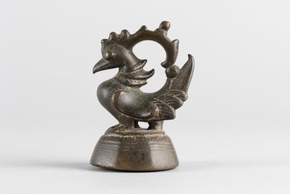 Large weight used to weigh opium. Representation...