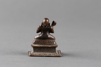 Male Vichnu deity depicted standing on a...