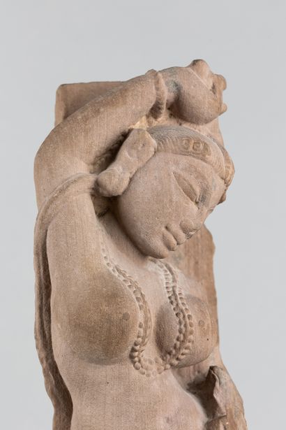 Apsara. Celestial dancer depicted standing...