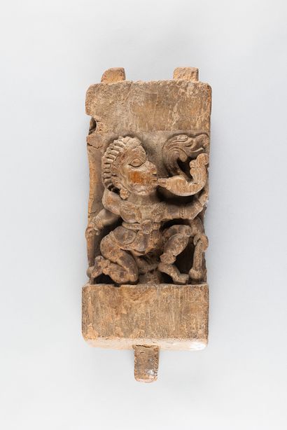Relief depicting a musician playing a wind...