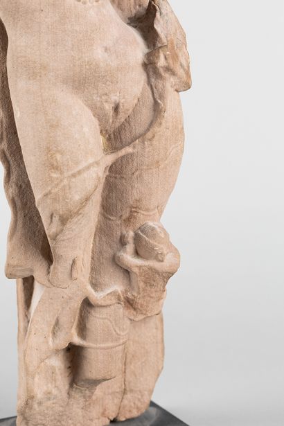 Apsara. Celestial dancer depicted standing...