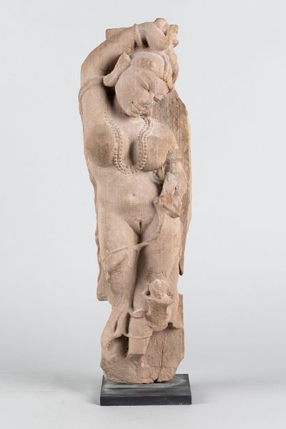 Apsara. Celestial dancer depicted standing...