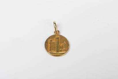 Medal representing Notre Dame de Fourviere....