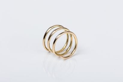 Yellow gold ring forming a spiral. TD51 
Weight...