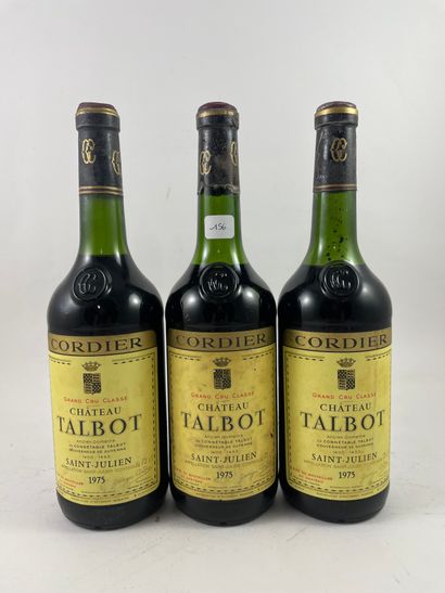 3 btls Château Talbot 1975 - Saint-Julie...