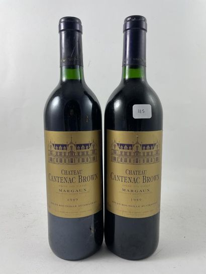 2 btls Château Cantenac Brown 1989 - Mar...