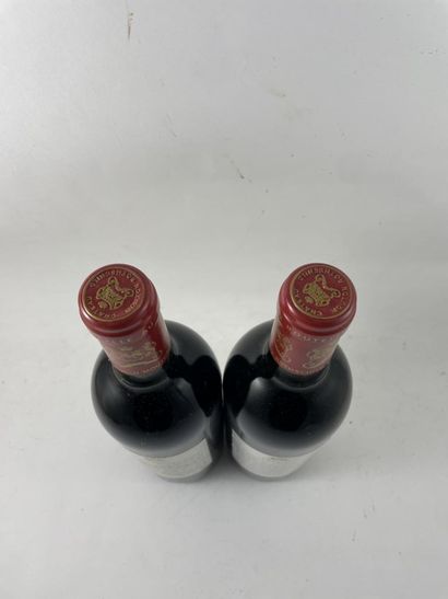 2 btls Château Mouton Rothschild 1991 - ...