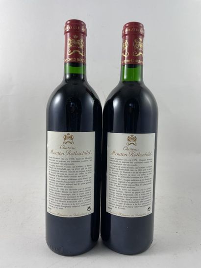 2 btls Château Mouton Rothschild 1991 - ...