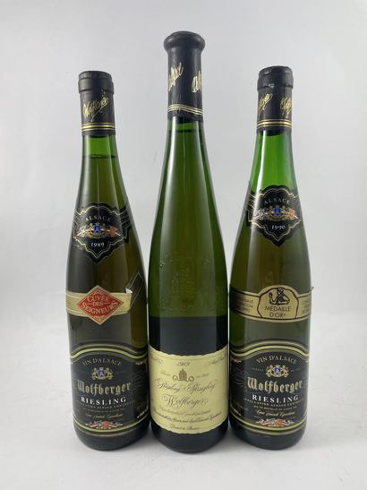 CBO3 btls dont 1 btl Riesling 1989 - Cuvée...