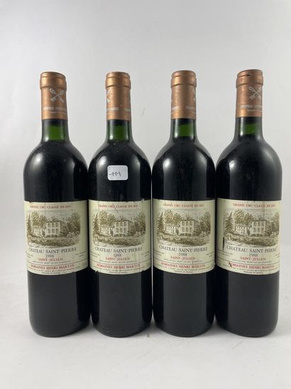 4 btls Château Saint-Pierre 1988 - Saint-Julien...