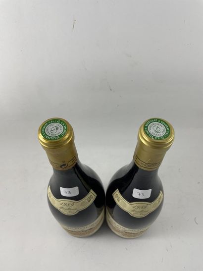2 btls Vouvray 1989 - Clos du Bourg - 1ère...