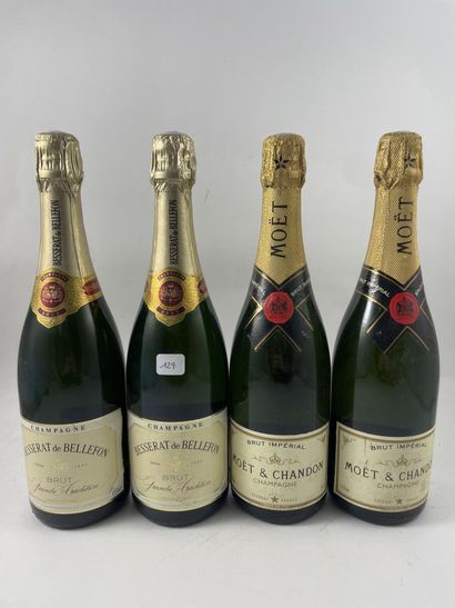 4 btls dont 2 btls Champagne NM - Brut Impérial...
