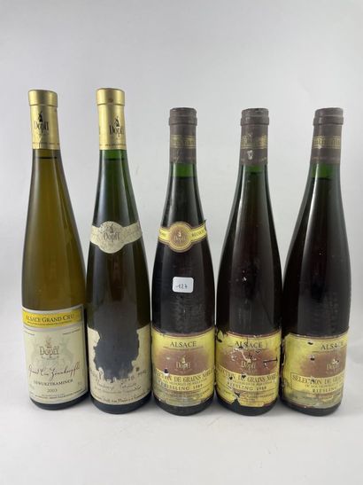 5 btls dont 3 btls Riesling 1989 - Selection...