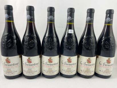 CBO6 btls Châteauneuf-du-Pape 2003 - La Bernardine...
