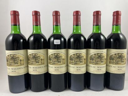 6 btls Château Magdelaine 1975 - Saint-E...