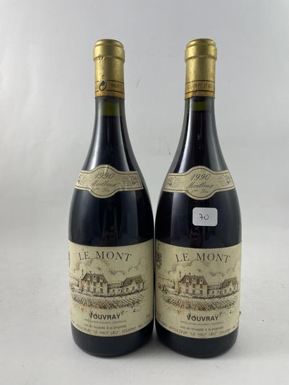 2 btls Vouvray 1990 - Le Mont - 1ère Trie...