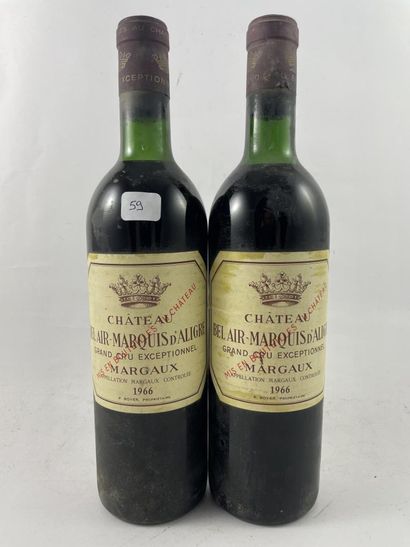 2 btls Château Bel-Air Marquis d'Aligré 1966...
