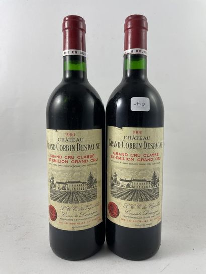 2 btls Château Grand-Corbin-Despagne 1990...