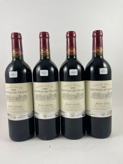 4 btls Château du Glana 1998 - Saint-Jul...