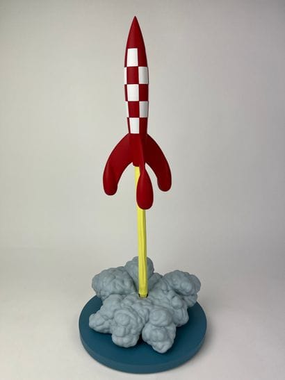 HERGE / OBJECTIF LUNE / FUSEE AU DECOLLAGE...