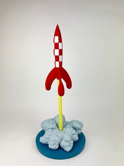 HERGE / OBJECTIF LUNE / FUSEE AU DECOLLAGE...